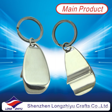 Shiny Chrome Finishing Beer Bottle Opener Stainless Steel Key Ring (LZY800010)